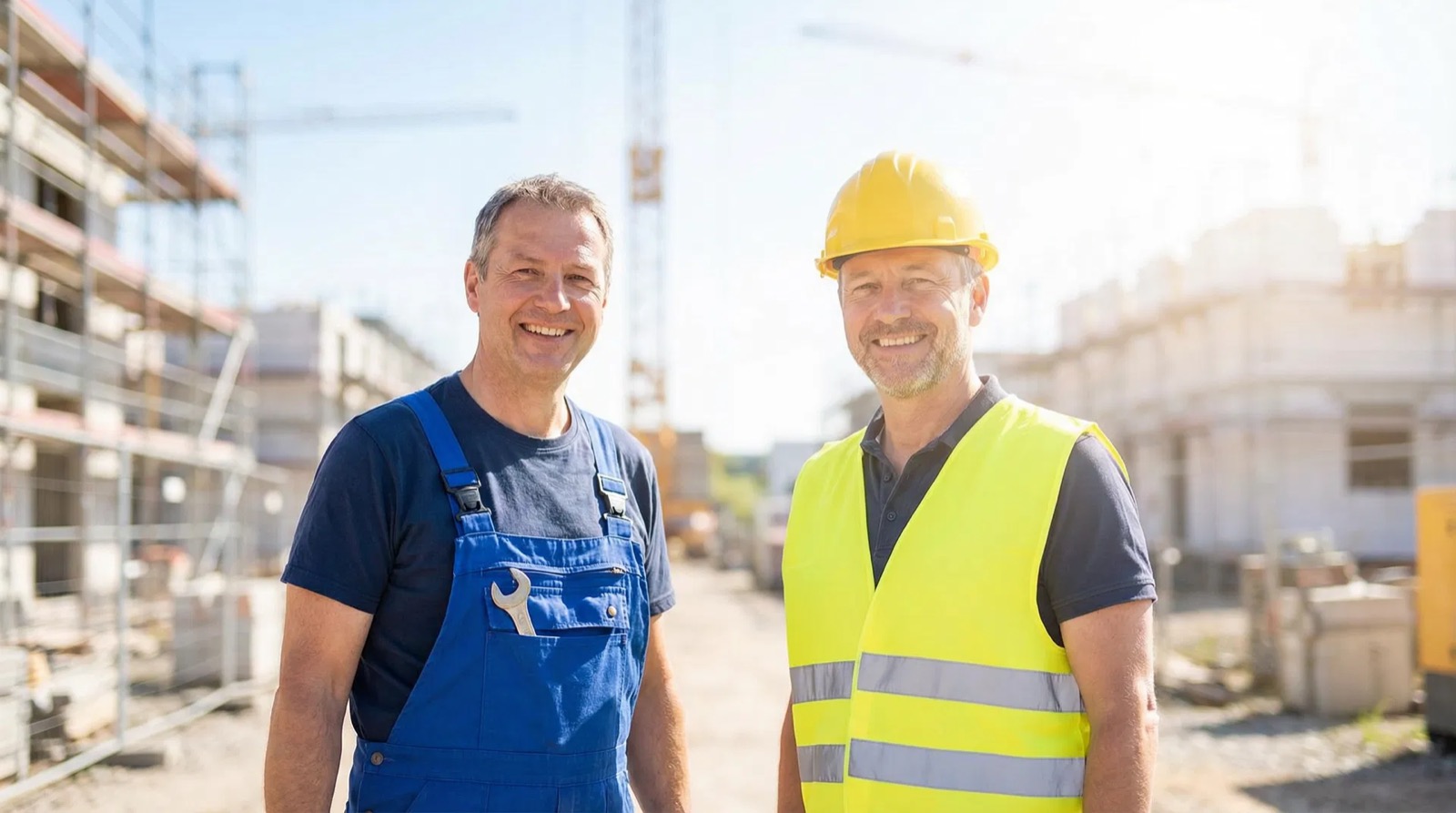 Handwerker auf der Baustelle